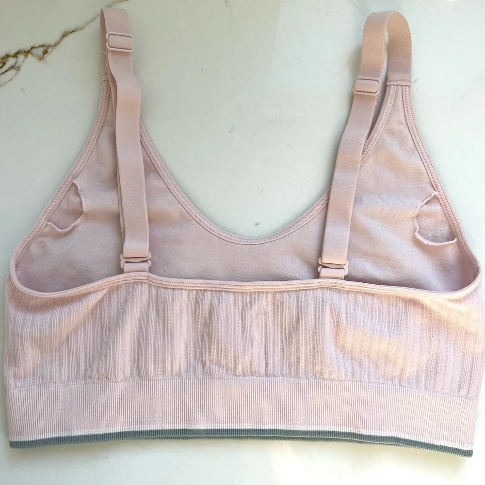Calvin Klein Pink Ribbed Bralette size Large - Picture 3 of 4